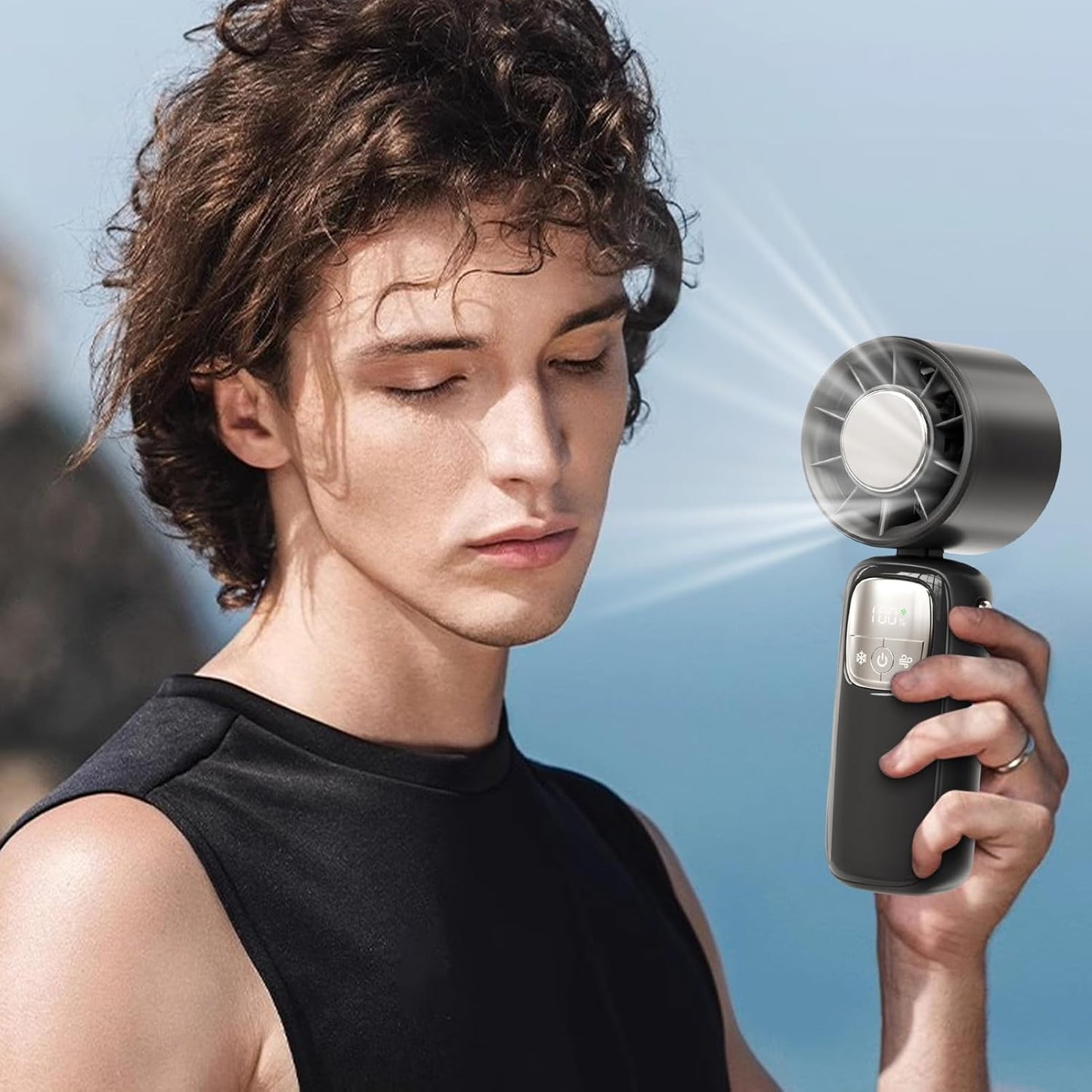 Skorter | Portable Foldable Handheld Fan with LED Display 100 Speeds