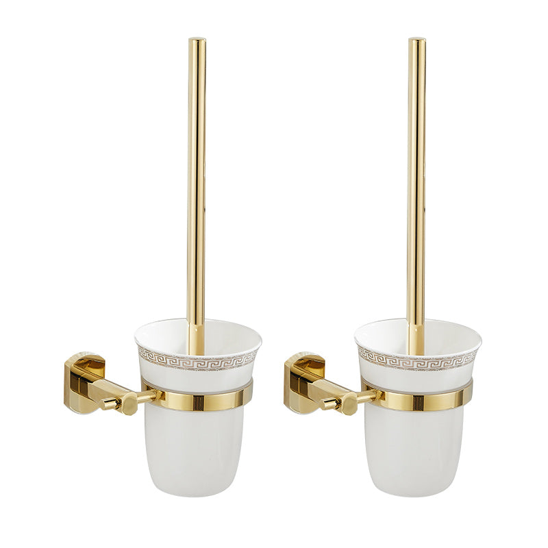Skorter | 2-piece metal bathroom accessory set traditional toilet brush and holder set