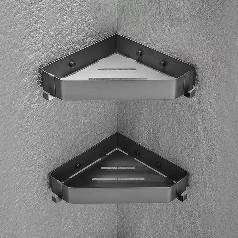 Skorter | 2-piece stainless steel bathroom accessory set 30 cm W triangular bathroom shelf