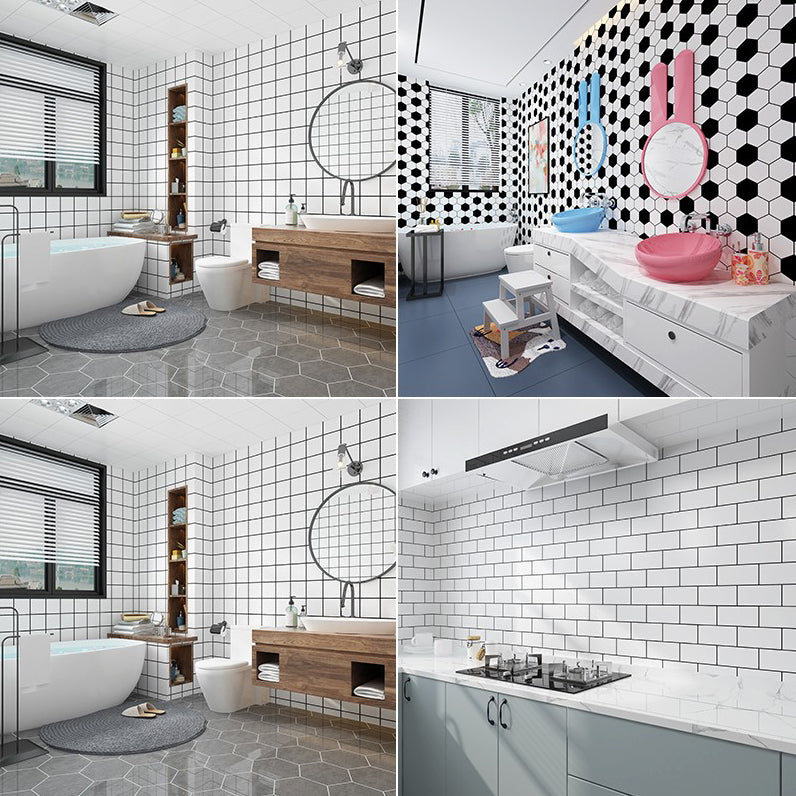 Skorter | 12" x 24" Marbling Single Panel Waterproof Splashback Wall Tile for Bathroom