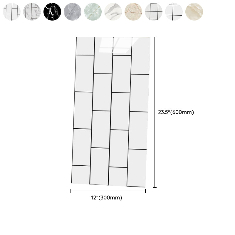 Skorter | 12" x 24" Marbling Single Panel Waterproof Splashback Wall Tile for Bathroom