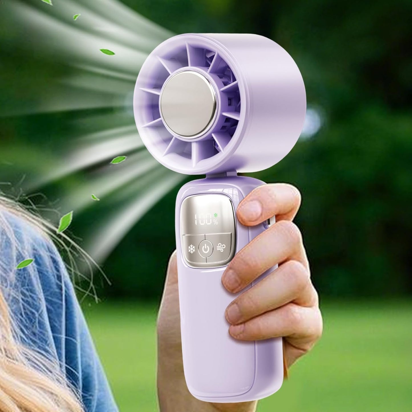 Skorter | Portable Foldable Handheld Fan with LED Display 100 Speeds