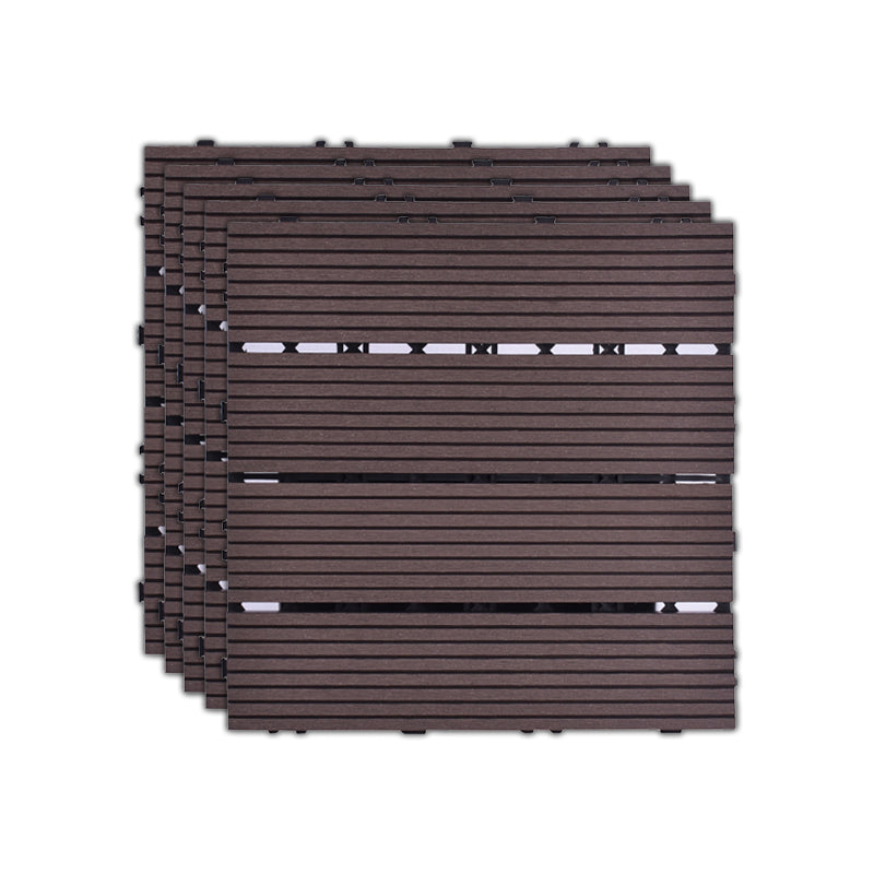 Skorter | 11 Pack 12" X 12" Square Deck/Patio Tiles Snap Fit for Outdoor Patio Tiles