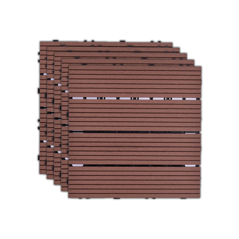 Skorter | 11 Pack 12" X 12" Square Deck/Patio Tiles Snap Fit for Outdoor Patio Tiles
