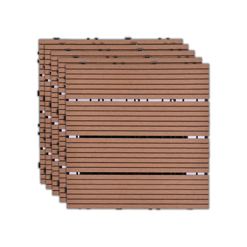 Skorter | 11 Pack 12" X 12" Square Deck/Patio Tiles Snap Fit for Outdoor Patio Tiles