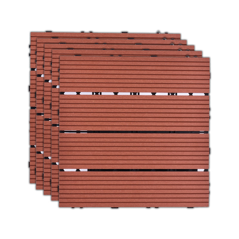 Skorter | 11 Pack 12" X 12" Square Deck/Patio Tiles Snap Fit for Outdoor Patio Tiles