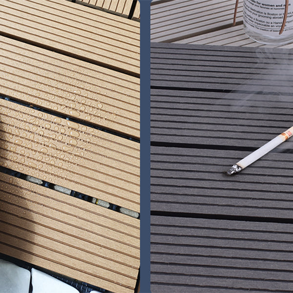 Skorter | 11 Pack 12" X 12" Square Deck/Patio Tiles Snap Fit for Outdoor Patio Tiles