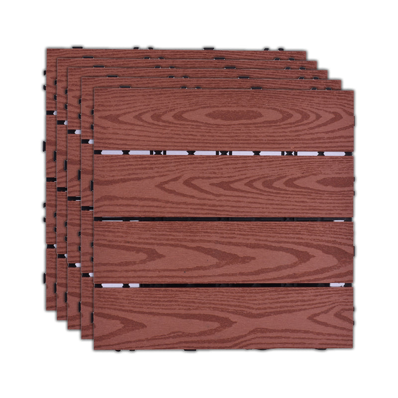 Skorter | 11 Pack 12" X 12" Square Deck/Patio Tiles Snap Fit for Outdoor Patio Tiles