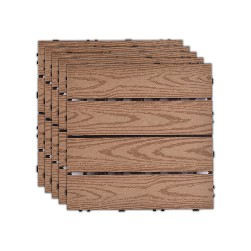 Skorter | 11 Pack 12" X 12" Square Deck/Patio Tiles Snap Fit for Outdoor Patio Tiles