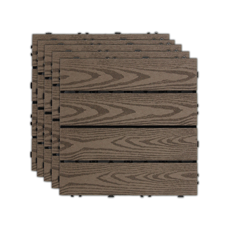 Skorter | 11 Pack 12" X 12" Square Deck/Patio Tiles Snap Fit for Outdoor Patio Tiles