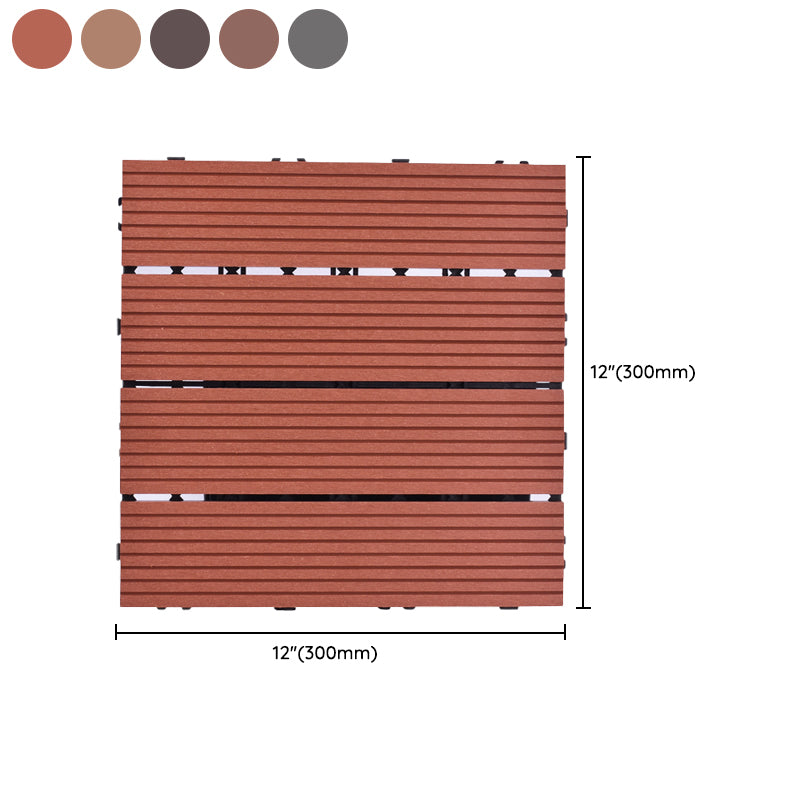 Skorter | 11 Pack 12" X 12" Square Deck/Patio Tiles Snap Fit for Outdoor Patio Tiles