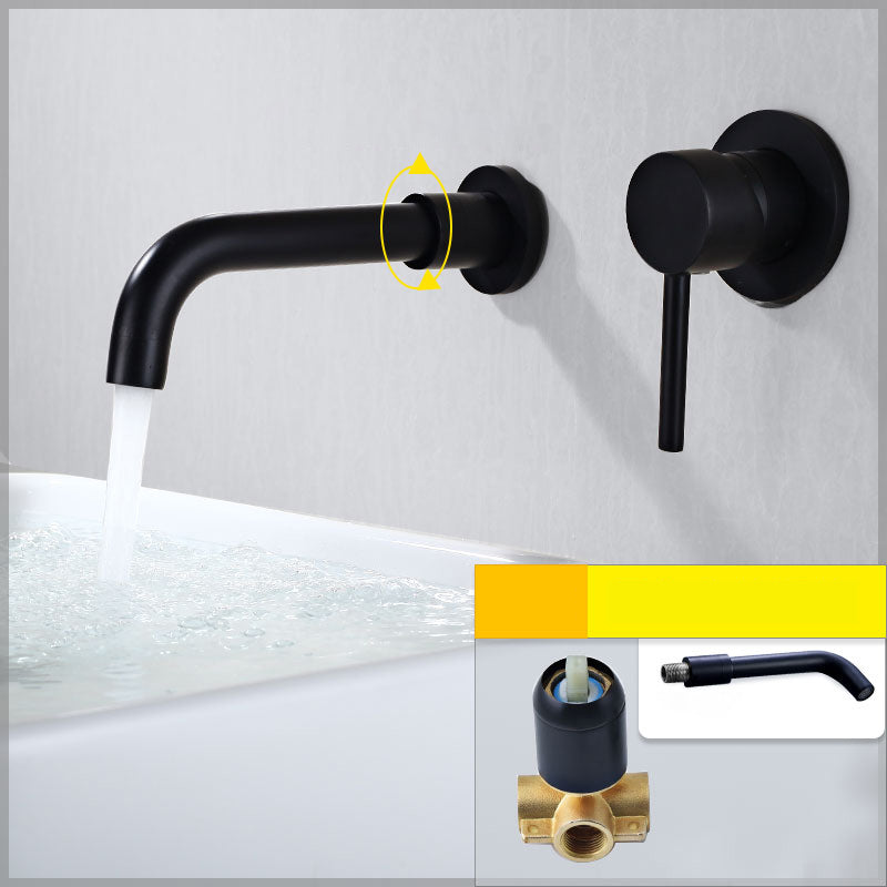 Skorter | Contemporary Wall-Mounted Single-Hand Kitchen Faucet Low Arc Water Filler