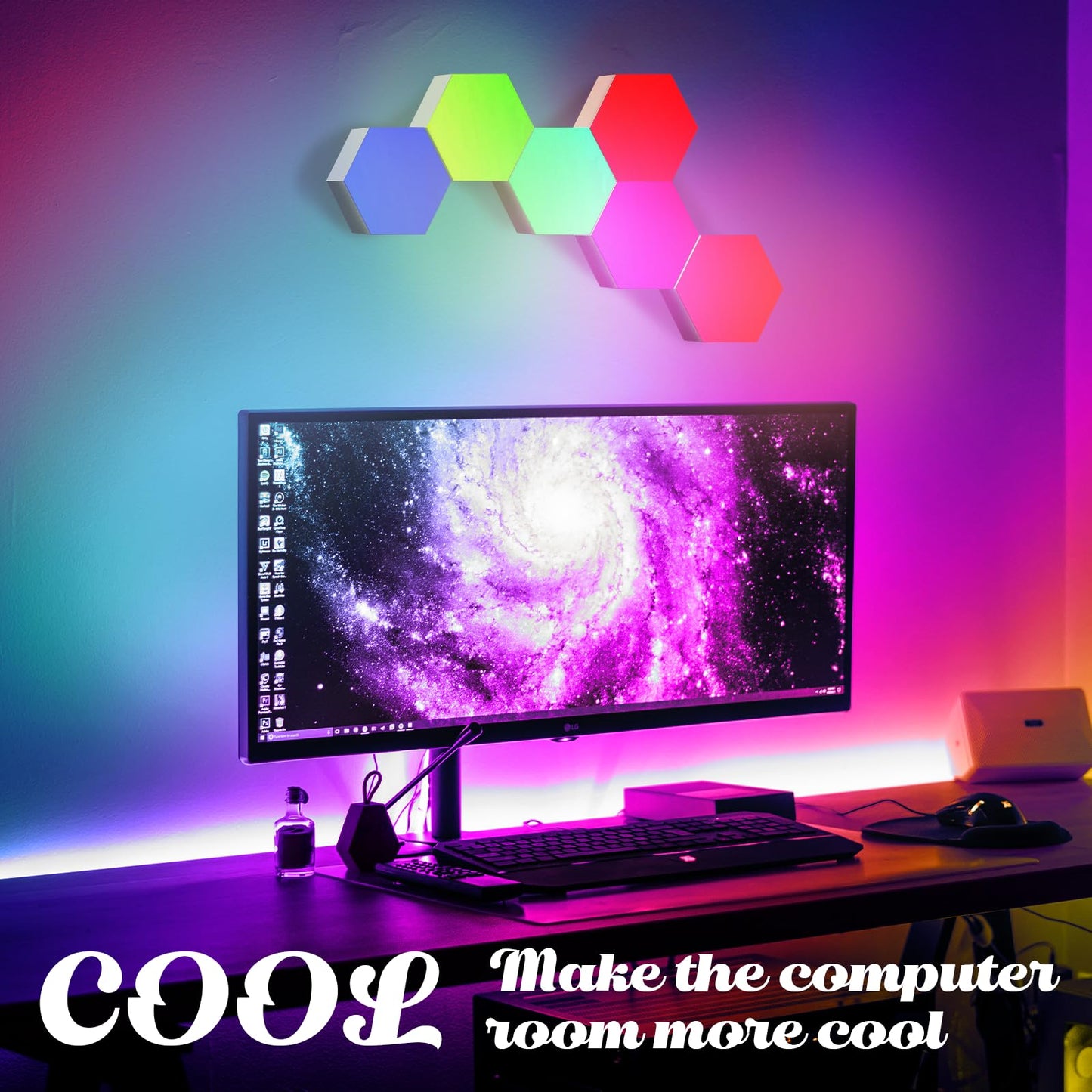 Skorter | Odistar Rgb Hexagon Wall Light - Smart Touch Sensitive Led, Diy Modular Design, 6-Pack