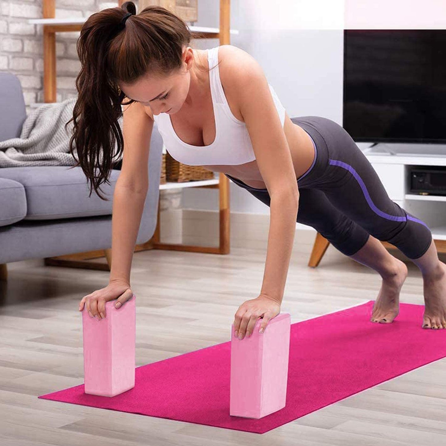 Skørter | DOTSOG 2pcs Yoga Block and Strap Set Brick Foam Yoga Brick Support Deeper for Yoga Pilates Yoga Accessories