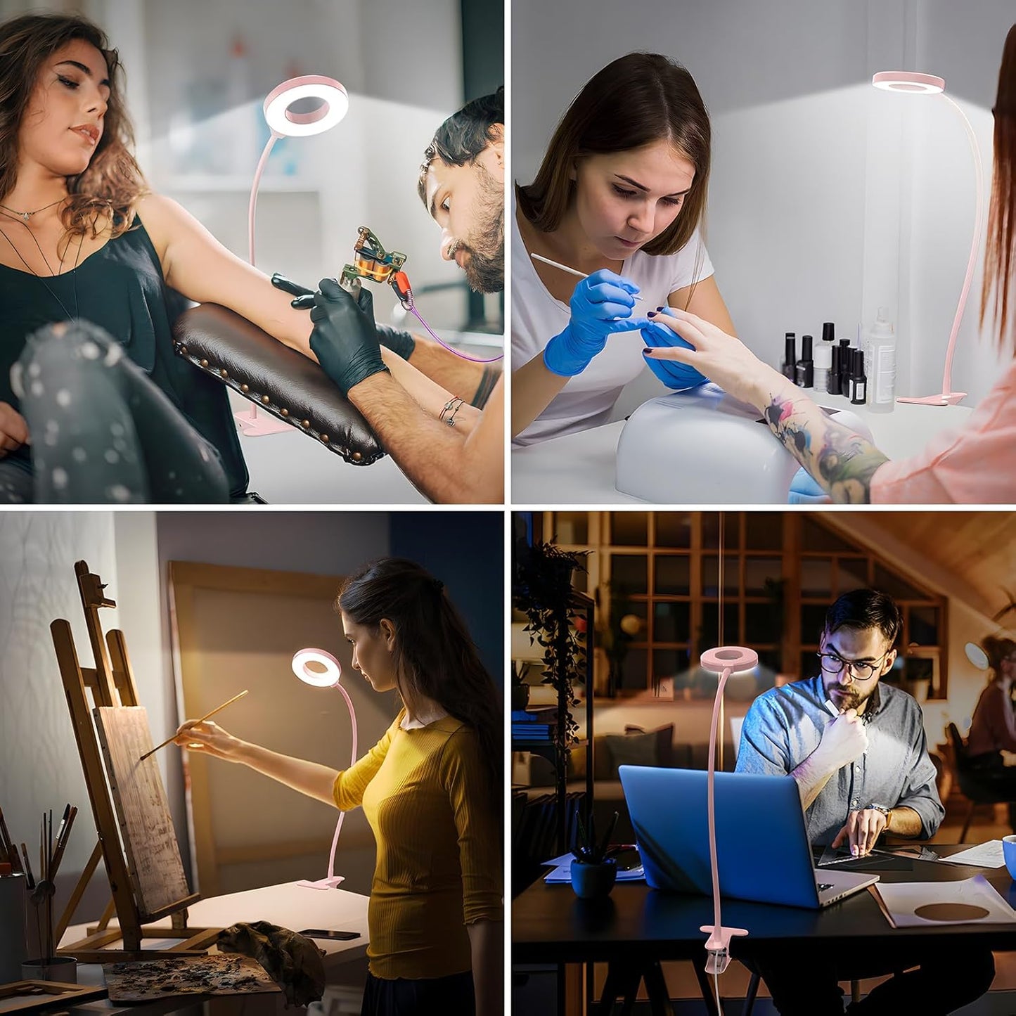 Skorter | 3 Colour Modes LED Desk Clamp Lamp with  & Flexible Gooseneck – Selvara (1+1 FREE)