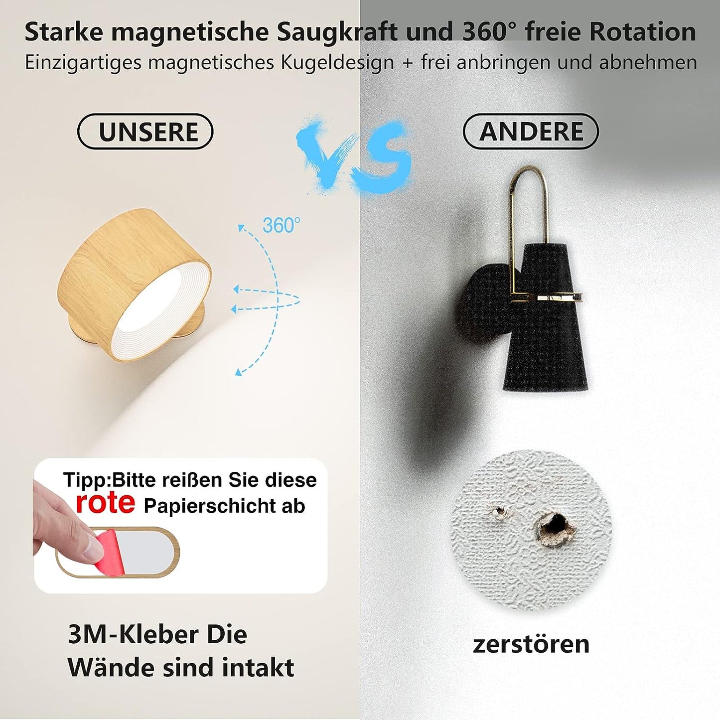 Skorter | Eternity Glow – Wireless LED Wall Light with Remote Control & Timer