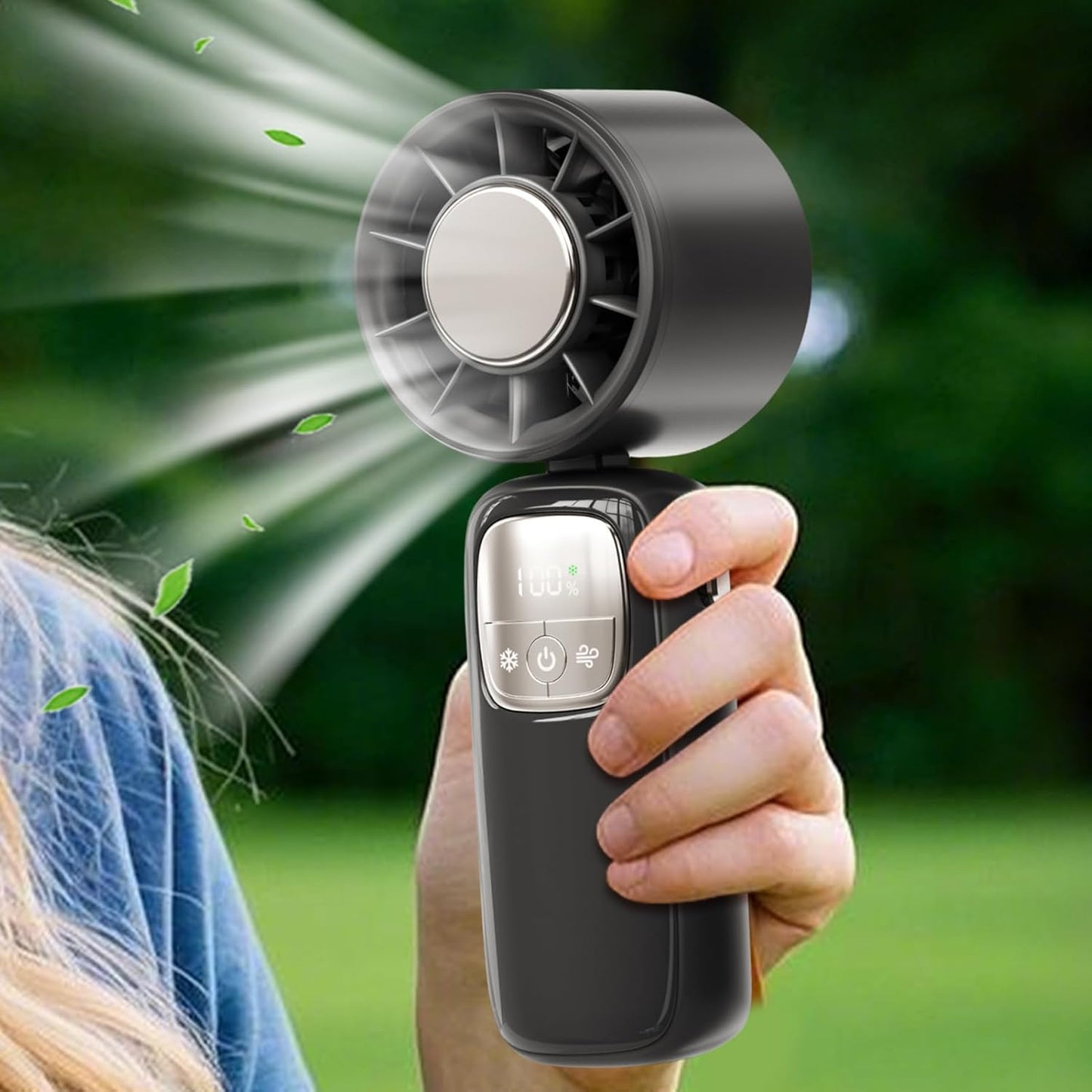 Skorter | Portable Foldable Handheld Fan with LED Display 100 Speeds