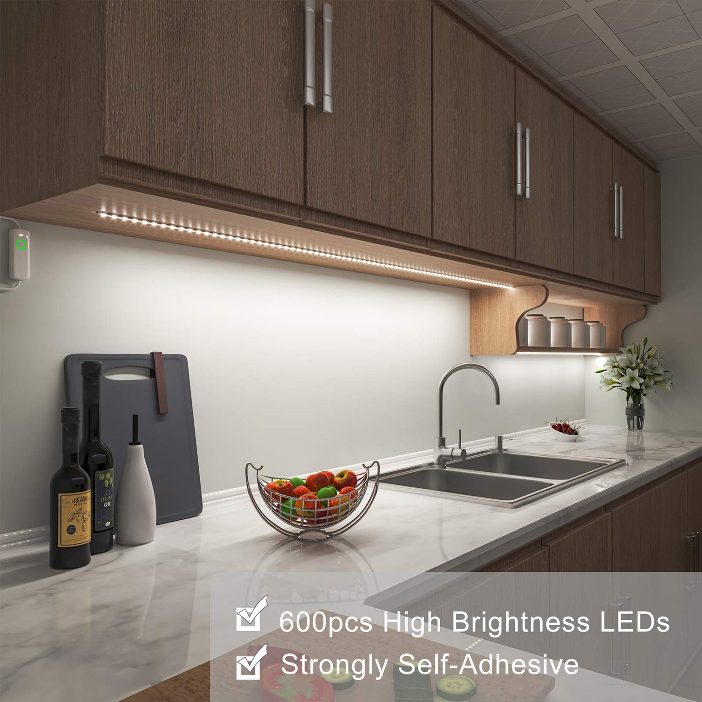 Skorter | Myplus 32.8Ft Dimmable Led Strip Light 6500K Cold White, Flexible Under Cabinet Lighting