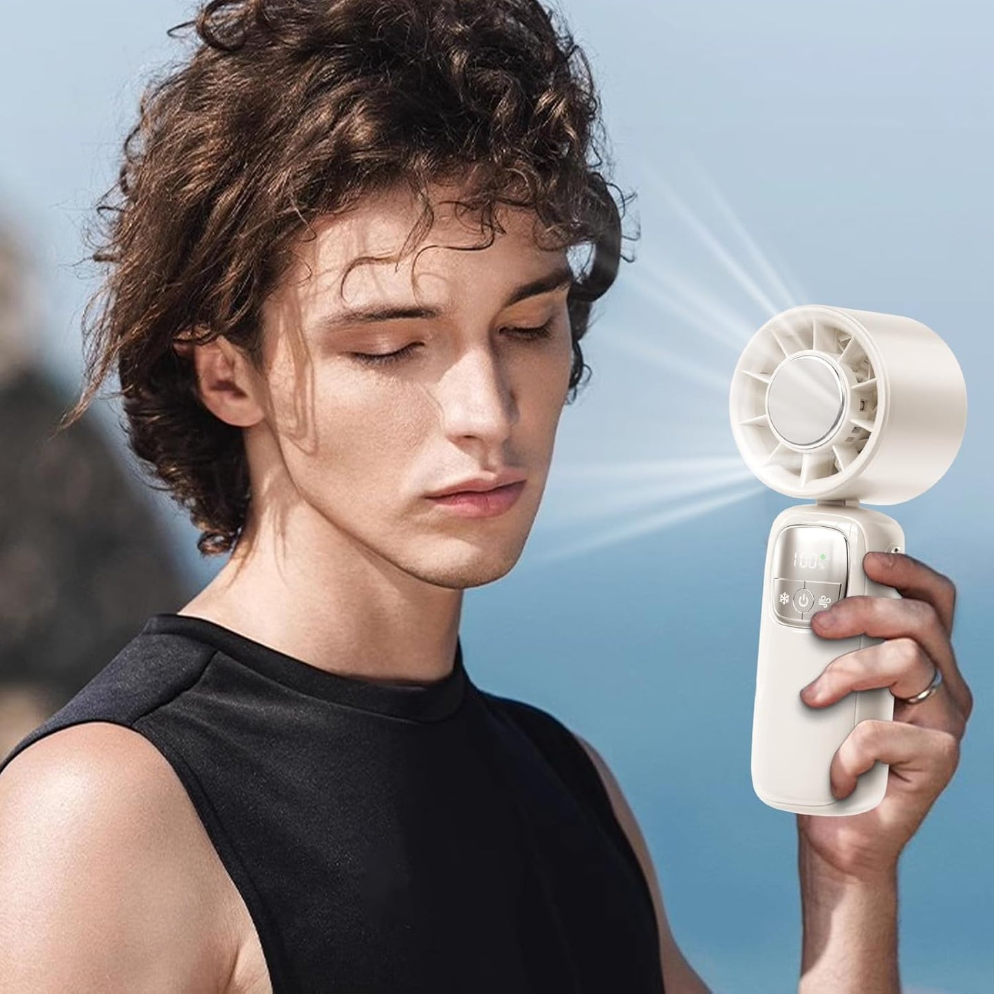 Skorter | Portable Foldable Handheld Fan with LED Display 100 Speeds