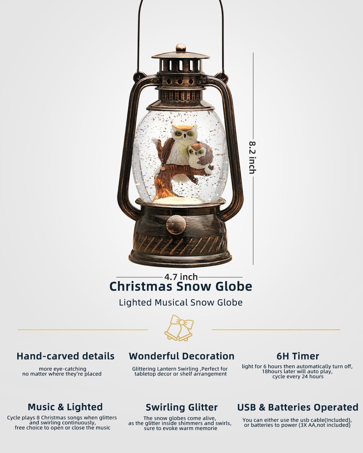 Skorter | Autumn Gloss Decorative Lamp with Pumpkins – Warm LED Light and 6-Hour Timer