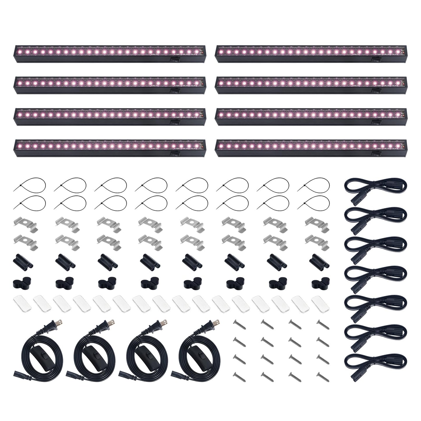 Skorter | Barrina LED Grow Light, Full Spectrum T5 Light Strips, 1Ft Pink White, 8 Pack for Indoor Plants