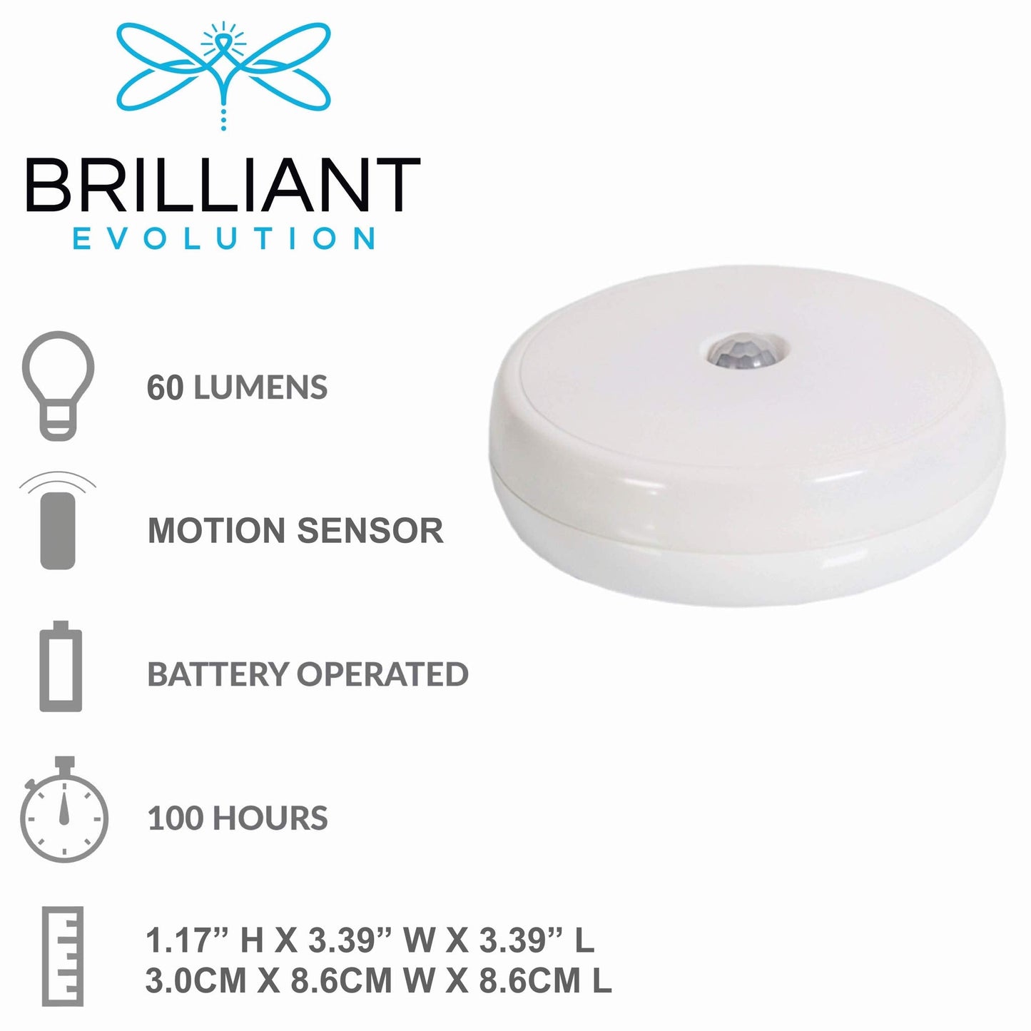 Skorter | Brilliant Evolution 6-Pack Wireless LED Motion Sensor Lights - Battery-Powered Under-Cabinet Lighting