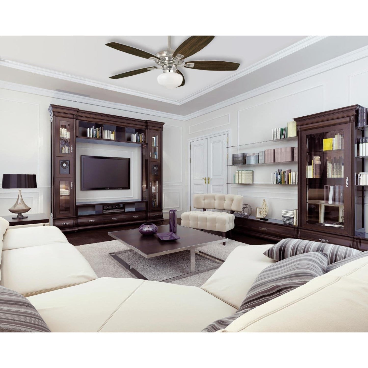 Skorter | Westinghouse 7785200 Led Ceiling Fan Light Set, Energy Star, White Opal Glass, 3 Fitters, Red