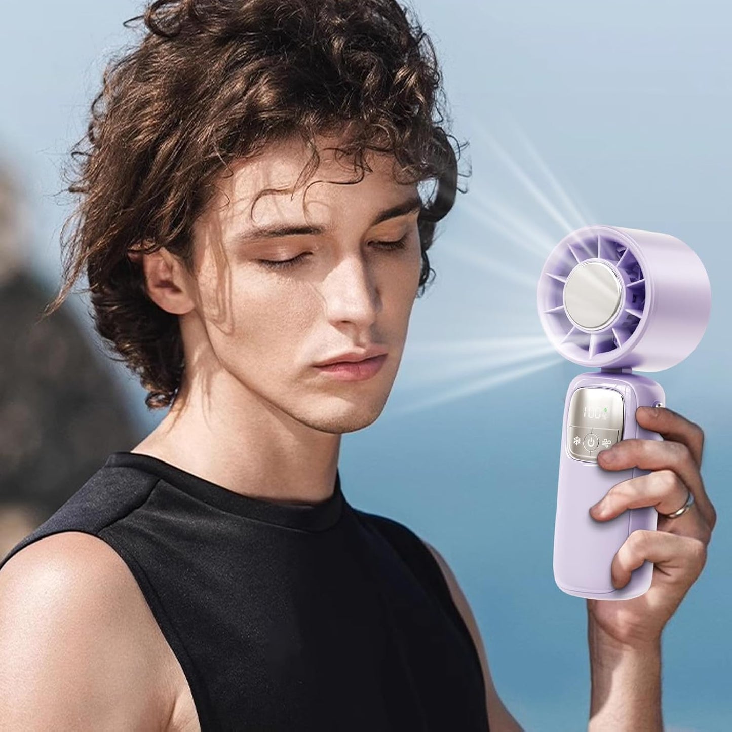 Skorter | Portable Foldable Handheld Fan with LED Display 100 Speeds
