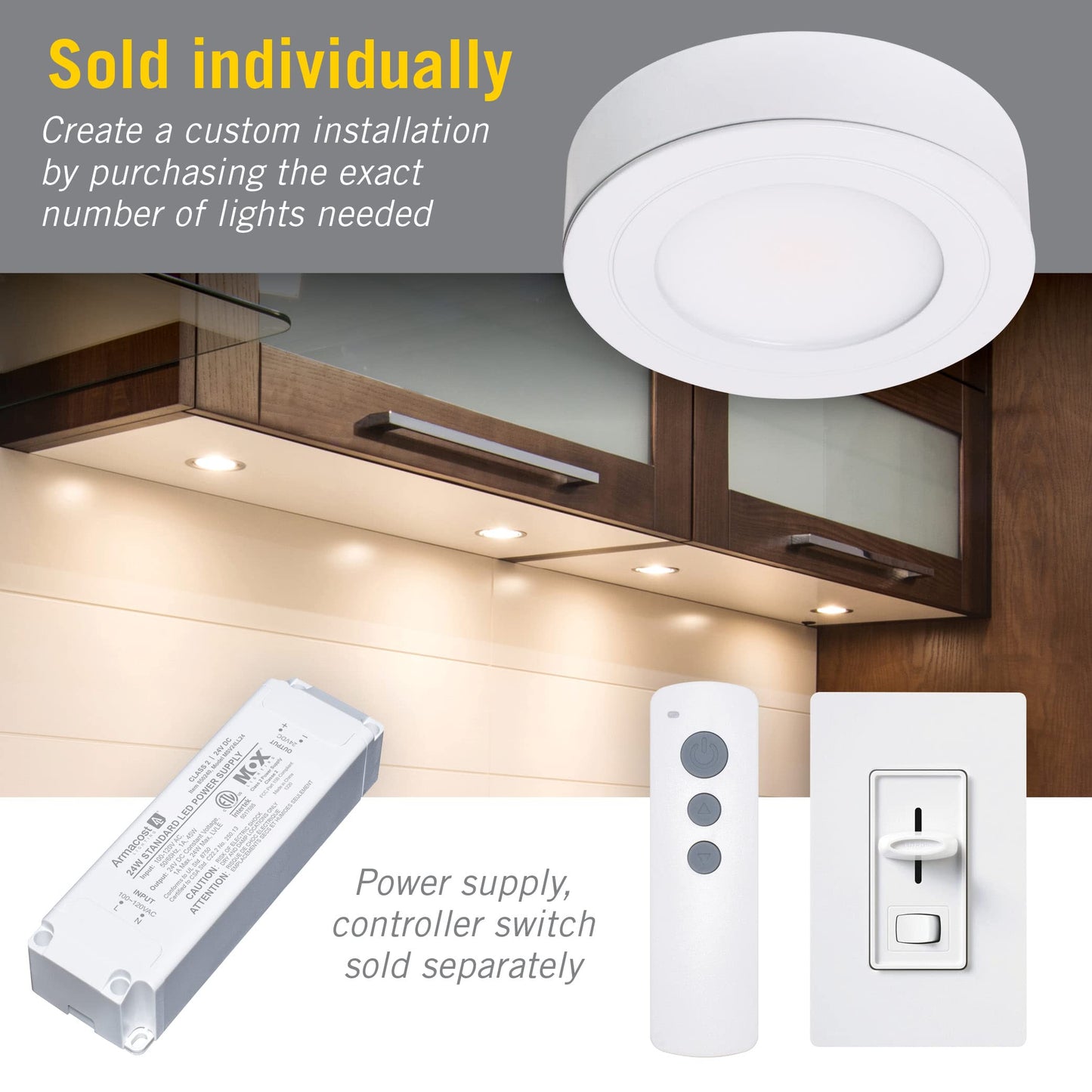 Skorter | Armacost Lighting 2700K Dimmable Led Puck Light - Soft White Brushed Steel Finish