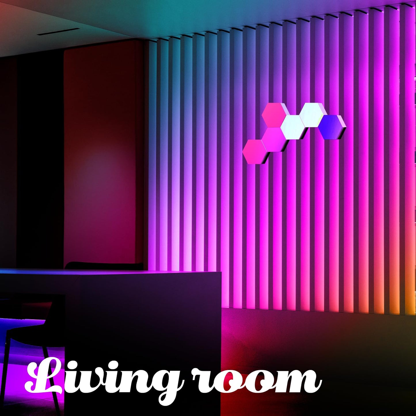 Skorter | Odistar Rgb Hexagon Wall Light - Smart Touch Sensitive Led, Diy Modular Design, 6-Pack