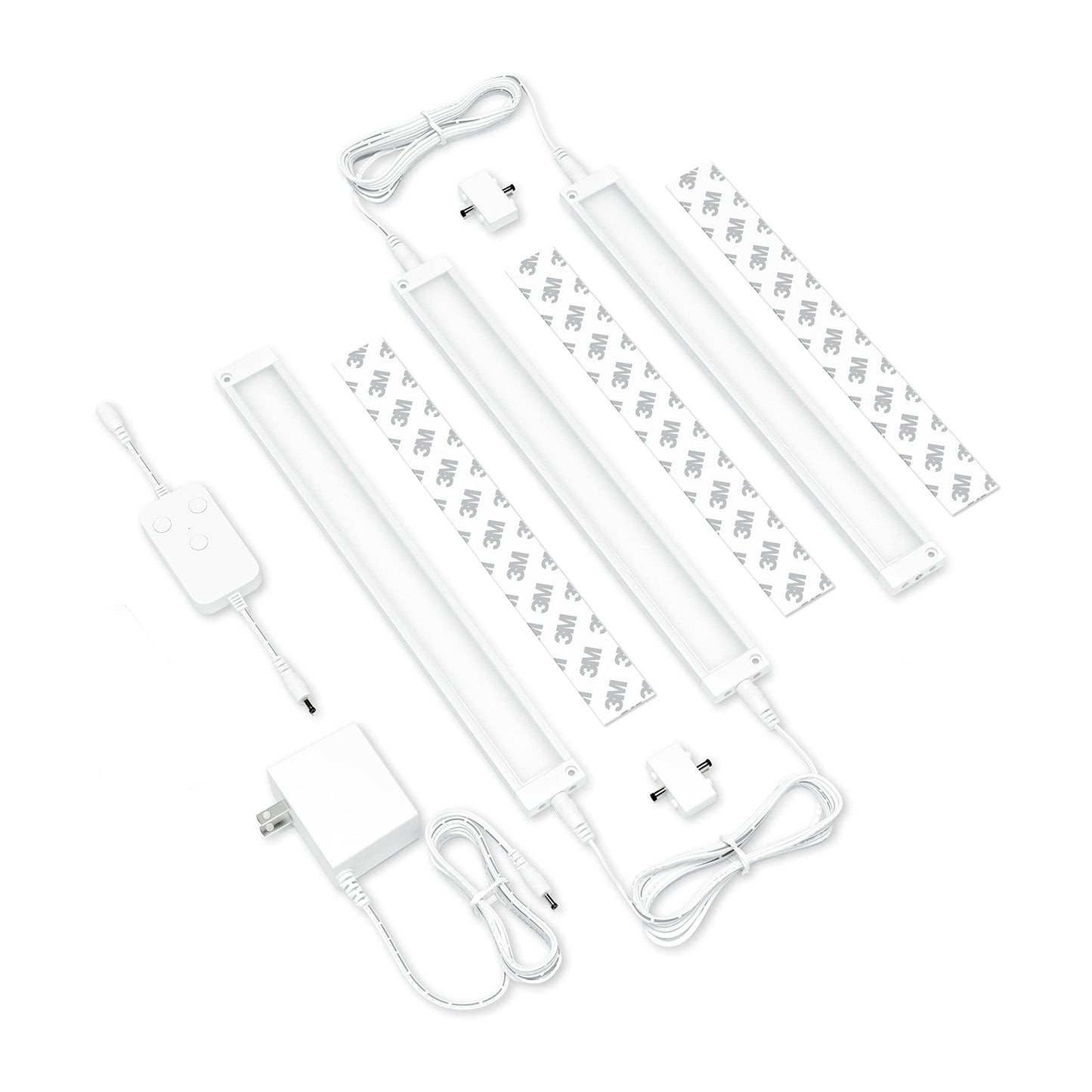 Skorter | Eshine 3 Pack 12" Smart Dimmable Led Under Cabinet Lighting Kit - Warm White (3000K)