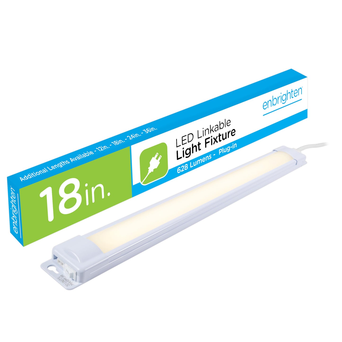 Skorter | Enbrighten 38846 White 18-Inch Plug-In Dimmable Table Lamp - Plastic Lighting Solution