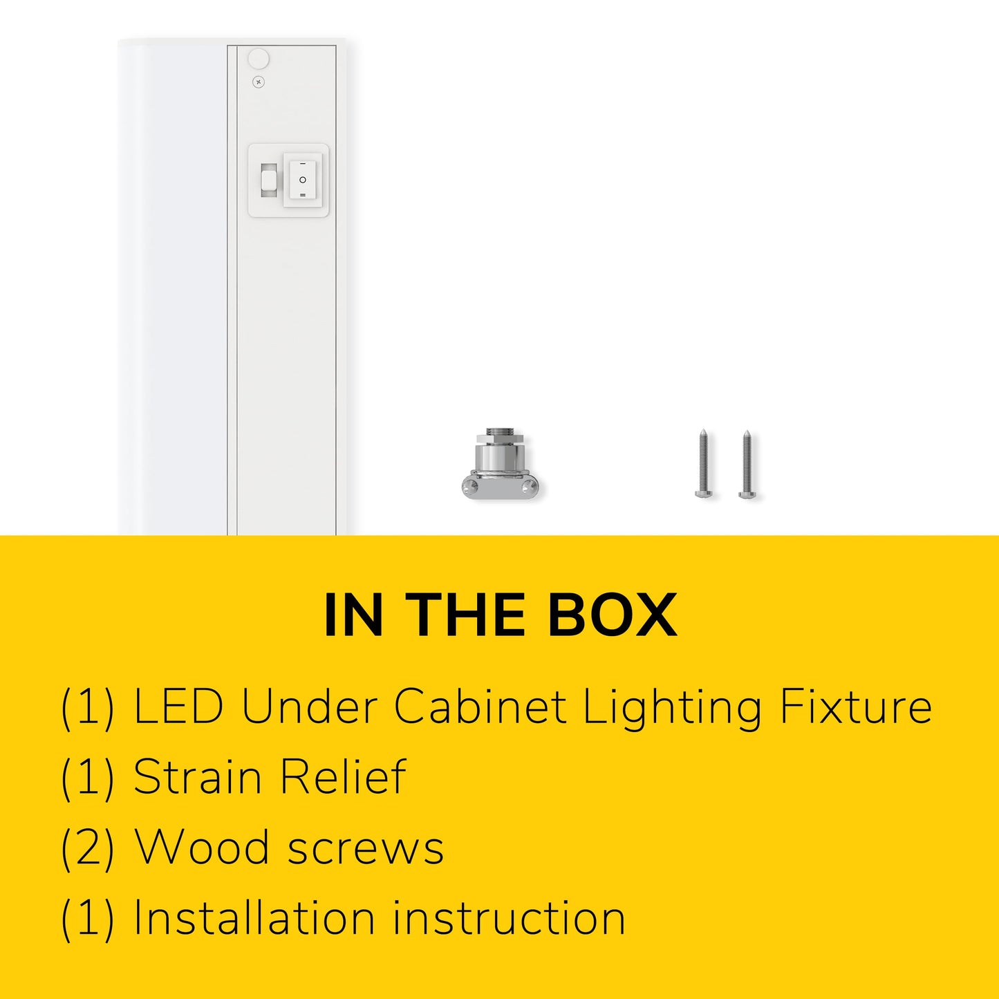Skorter | Getinlight 30-inch Dimmable Led Under-cabinet Light, Daylight White, Etl Listed, Matte White