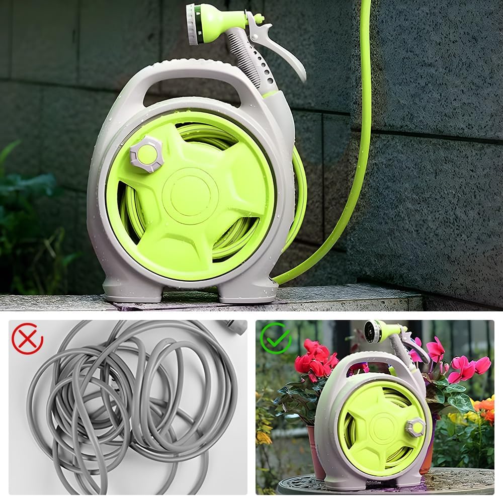Skorter | Compact Garden Hose Reel Set with 15m Pipe – Corvina
