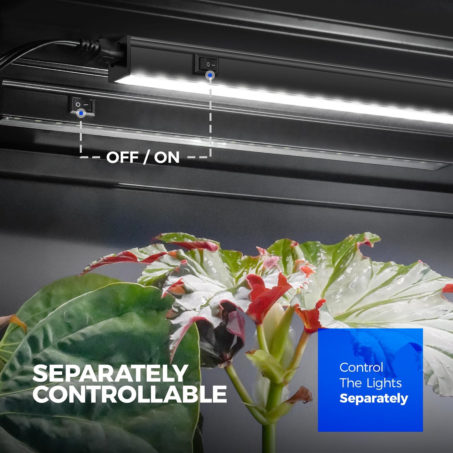 Skorter | Barrina T5 Grow Light, Full Spectrum Led Plant Lighting, 1Ft, 5000K, 4 Packs, Magnetic Installation