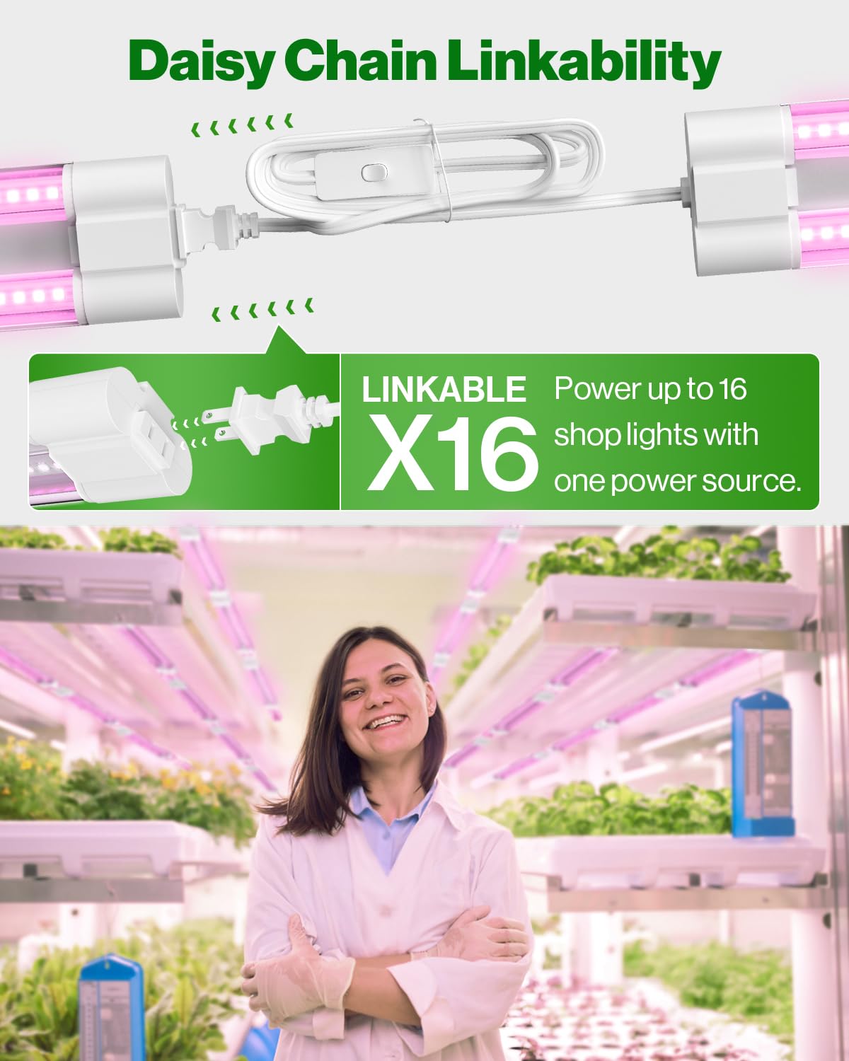 Skorter | Sunco 1Ft Full Spectrum Grow Light Led, 10W For Seed Starting & Indoor Plants, 2 Pack