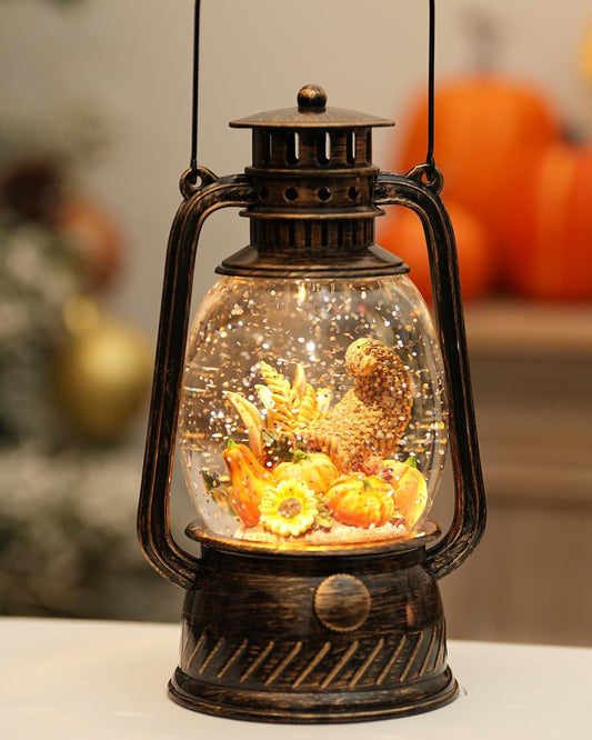Skorter | Autumn Gloss Decorative Lamp with Pumpkins – Warm LED Light and 6-Hour Timer