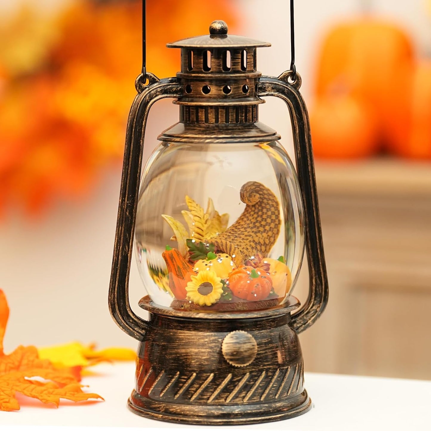Skorter | Autumn Gloss Decorative Lamp with Pumpkins – Warm LED Light and 6-Hour Timer