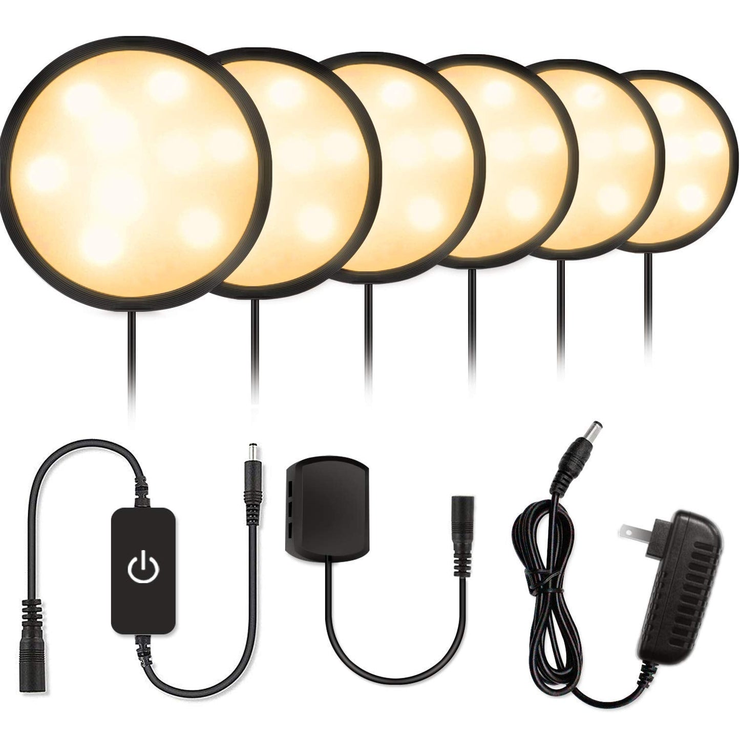 Skorter | Ygs-Tech Led Under Cabinet Lighting Set, 1020 Lumen, 3000K Warm White, 6-Pack