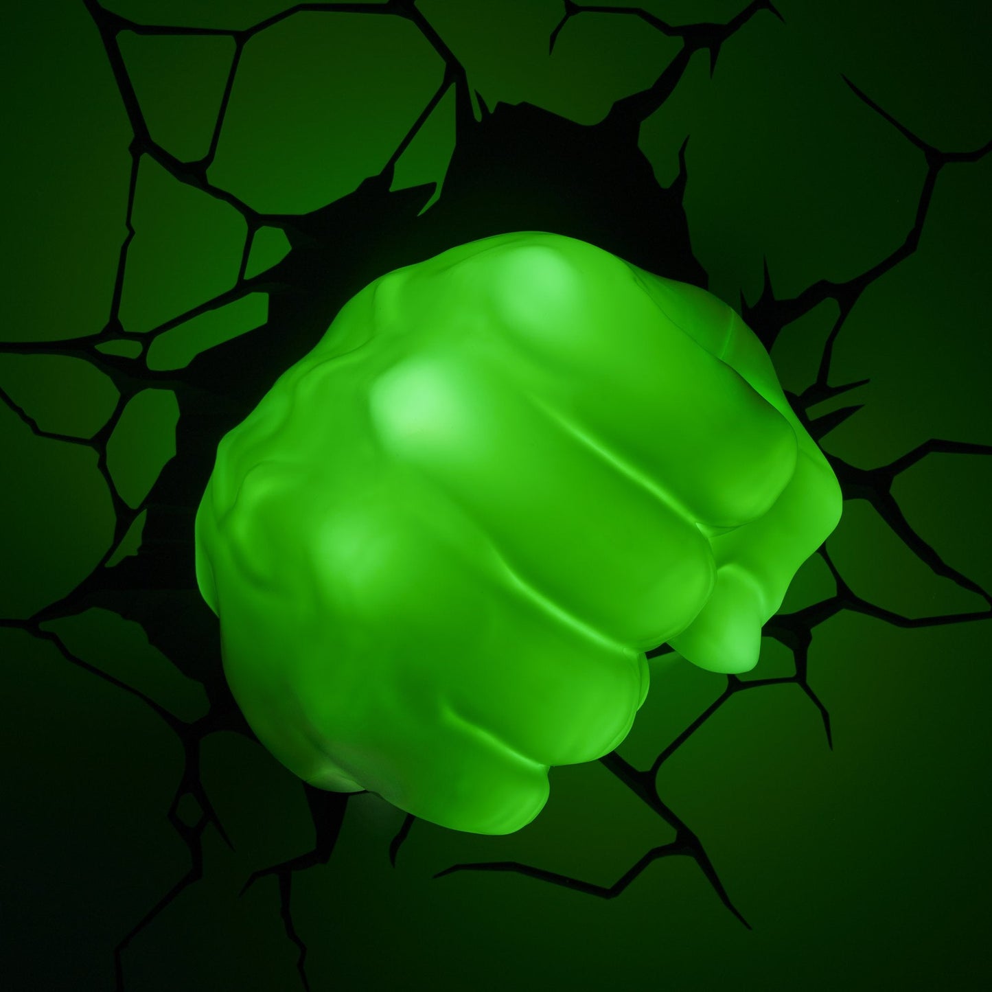 Skorter | 3D Light Fx Hulk Fist 3D Deco Light - Green Plastic Wall Lamp For Marvel Fans