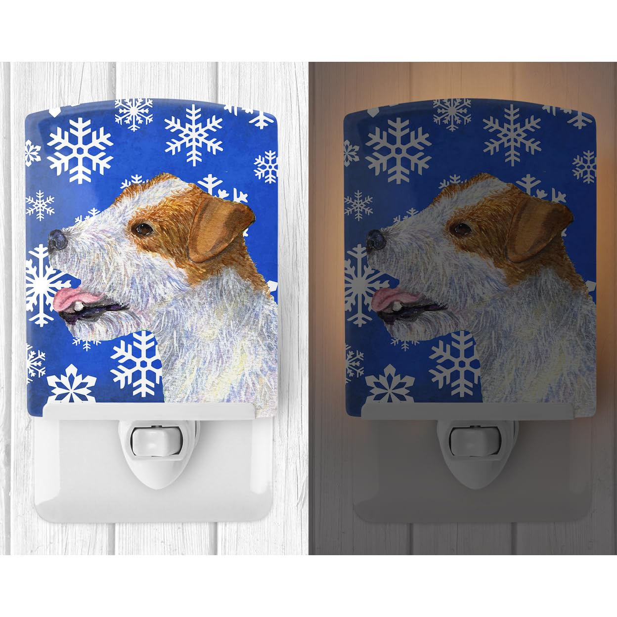 Skorter | Caroline'S Treasures Jack Russell Terrier Ceramic Night Light - Holiday Snowflake, 6X4X3"