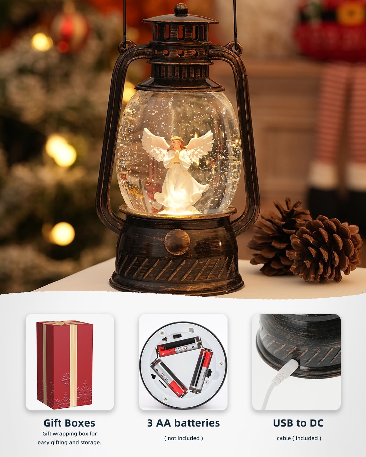 Skorter | Autumn Gloss Decorative Lamp with Pumpkins – Warm LED Light and 6-Hour Timer