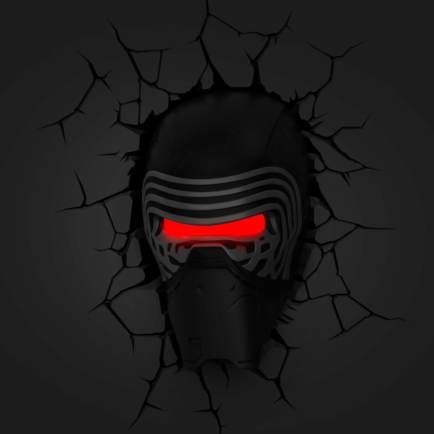 Skorter | Disney 3D Light Fx Star Wars Kylo Ren Led Wall Lamp - Black Plastic Home Decor