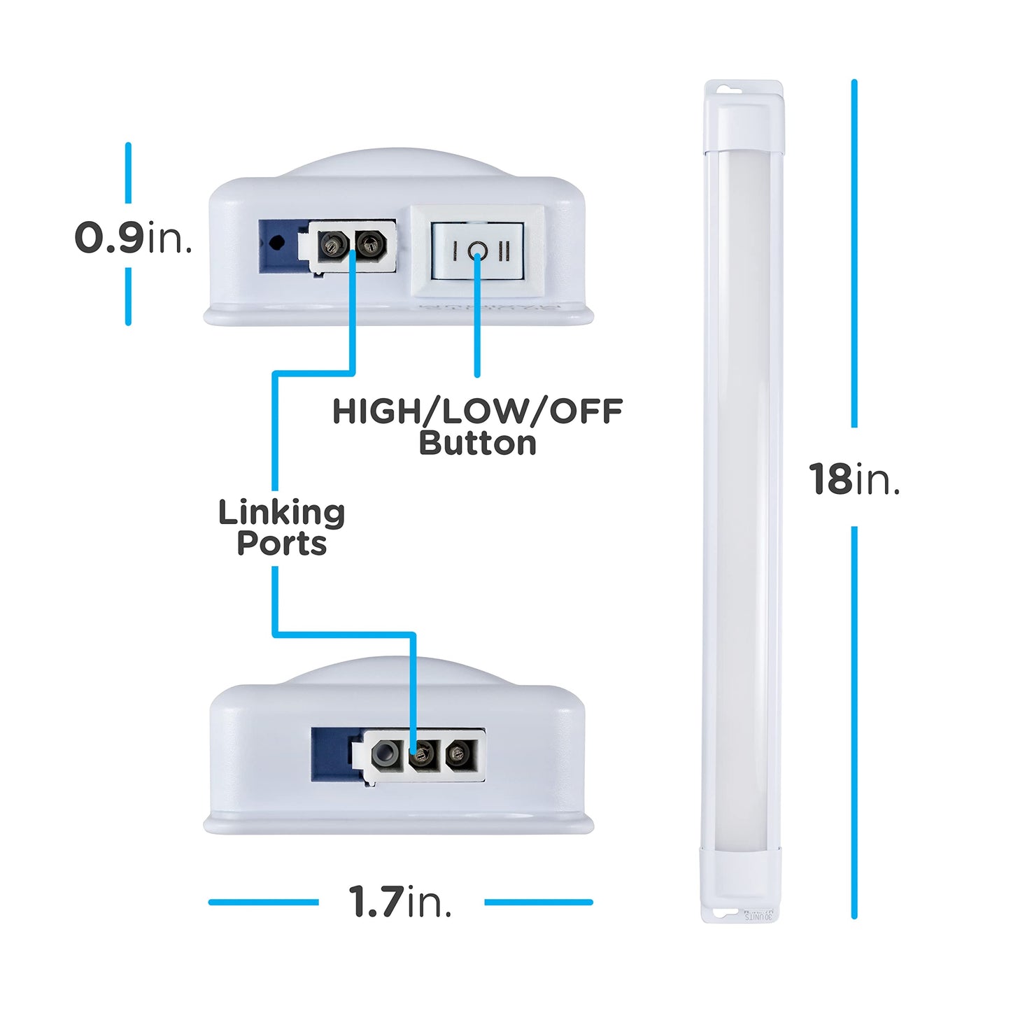 Skorter | Enbrighten 38846 White 18-Inch Plug-In Dimmable Table Lamp - Plastic Lighting Solution