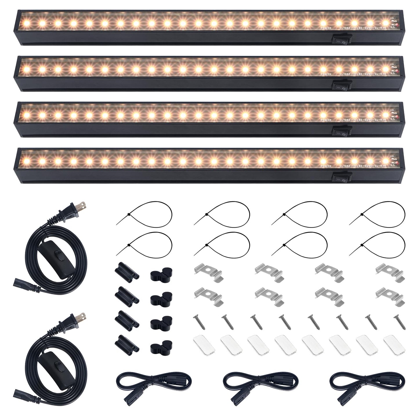 Skorter | Barrina 1Ft T5 Grow Lights Bulbs, Full Spectrum Led, Yellow, 4 Packs For Indoor Plants