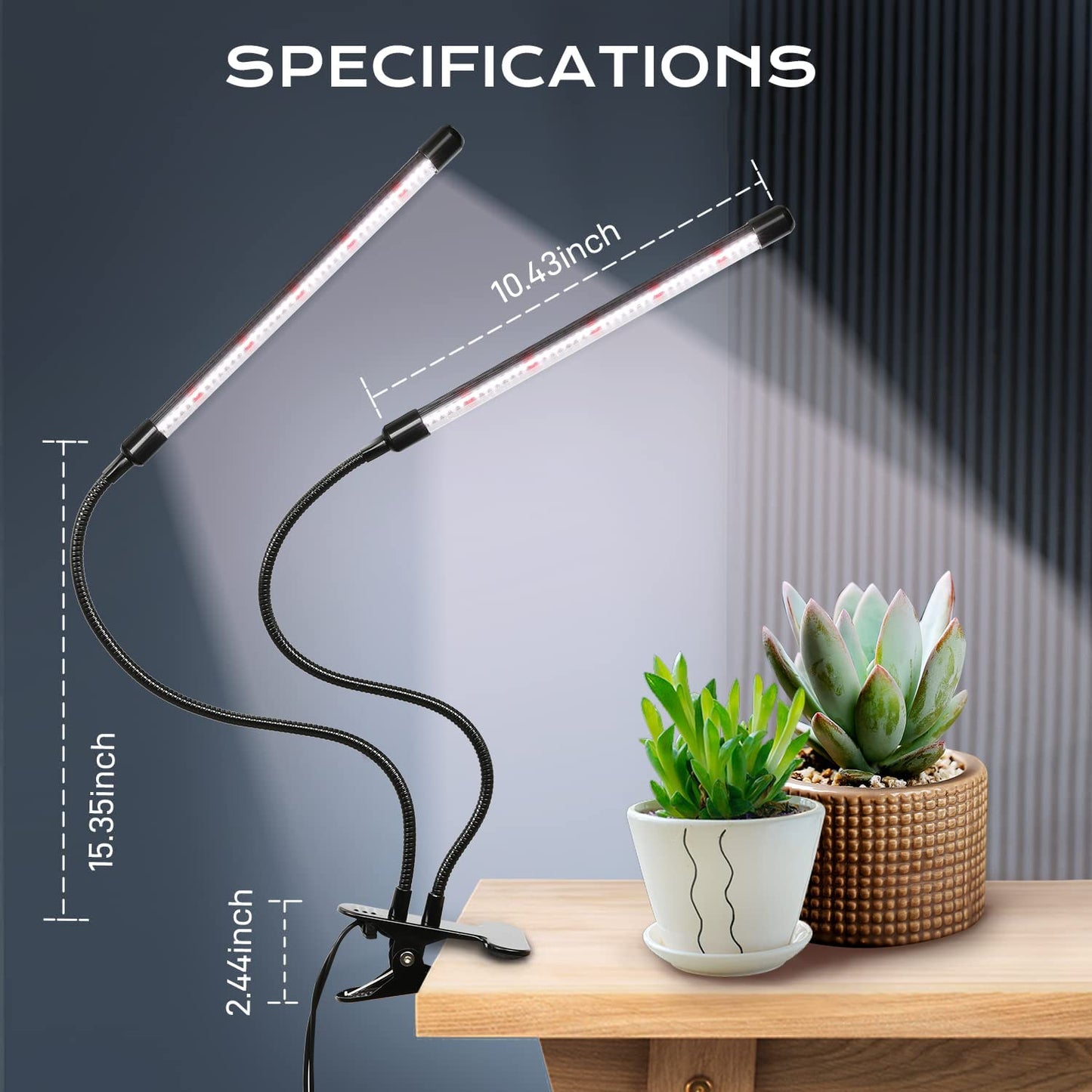Skorter | Ipower Full Spectrum Clip Light With 84 LEDs, 3 Modes, 5 Dimmable Levels For Indoor Plants