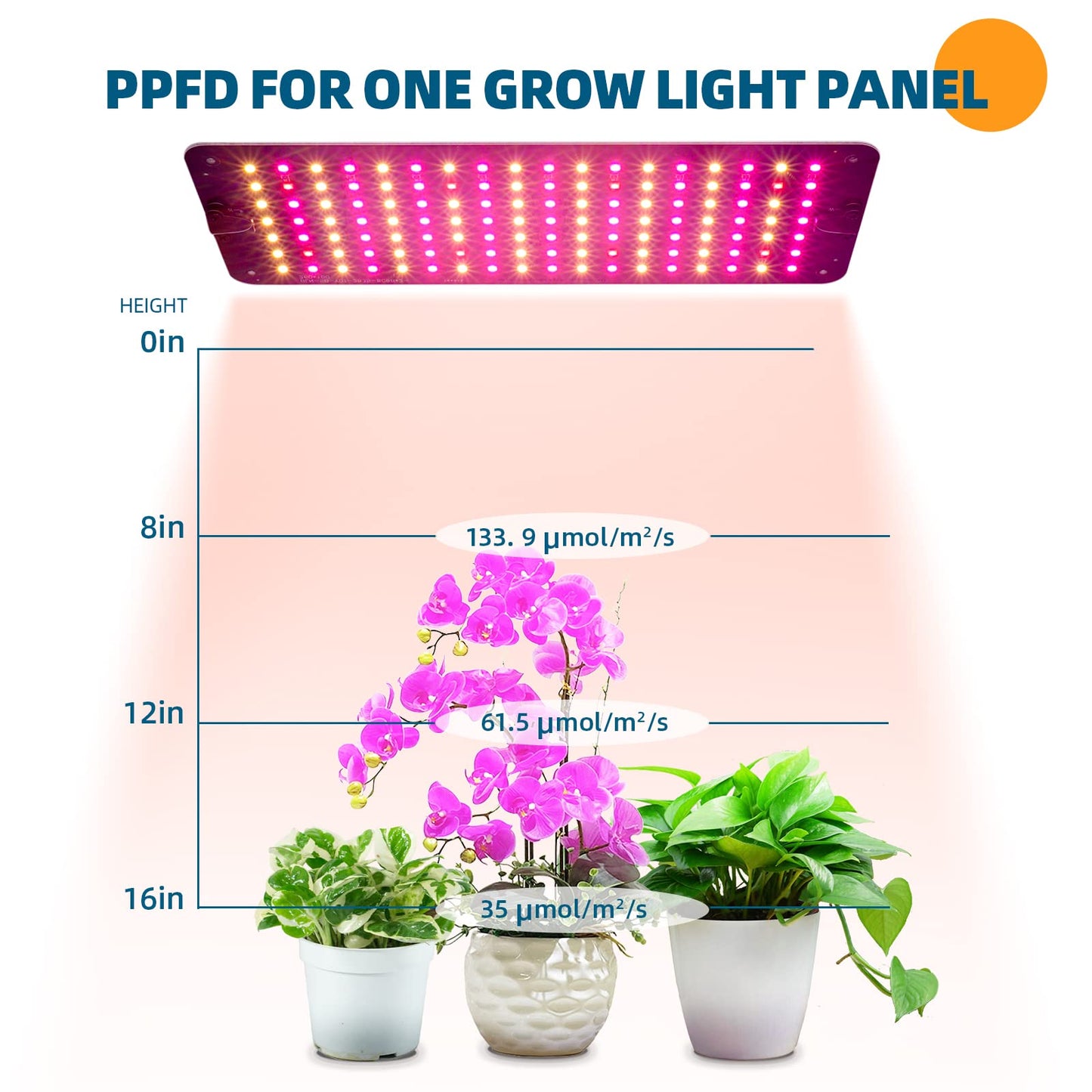 Skorter | Barrina 40W Ultra-Thin Led Grow Light Panel, Full Spectrum, 4-Pack With Timer & Dimmable Levels