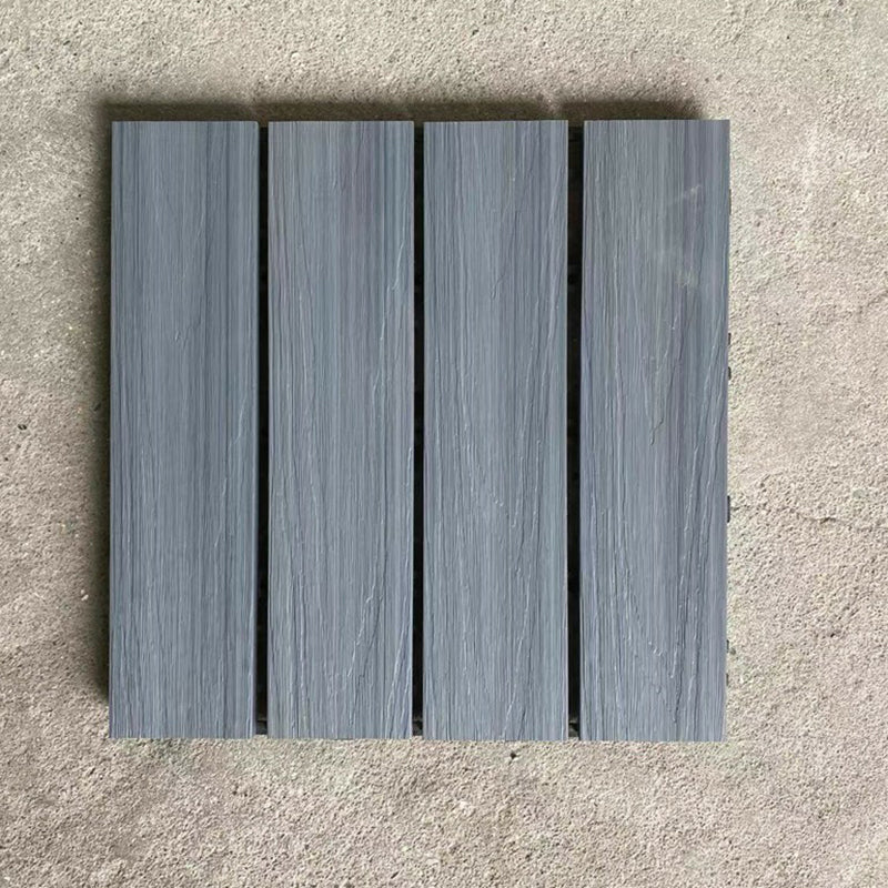 Skorter | Composite Plank Tiles Striped Pattern Square Deck Flooring Outdoor Patio