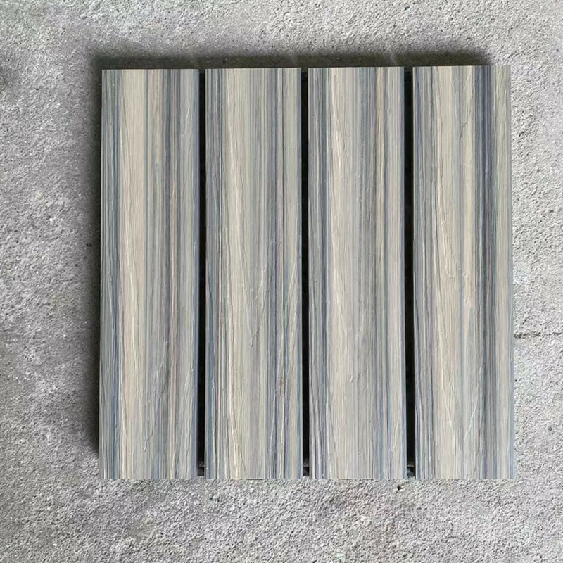 Skorter | Composite Plank Tiles Striped Pattern Square Deck Flooring Outdoor Patio