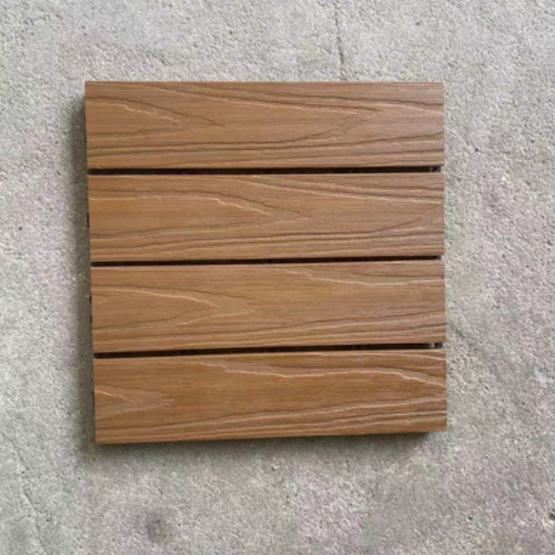 Skorter | Composite Plank Tiles Striped Pattern Square Deck Flooring Outdoor Patio